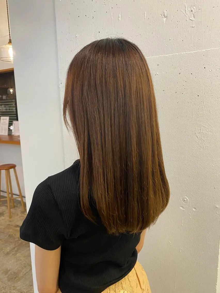 ロング 縮毛矯正 トリートメント 田口 樹理のヘアスタイル