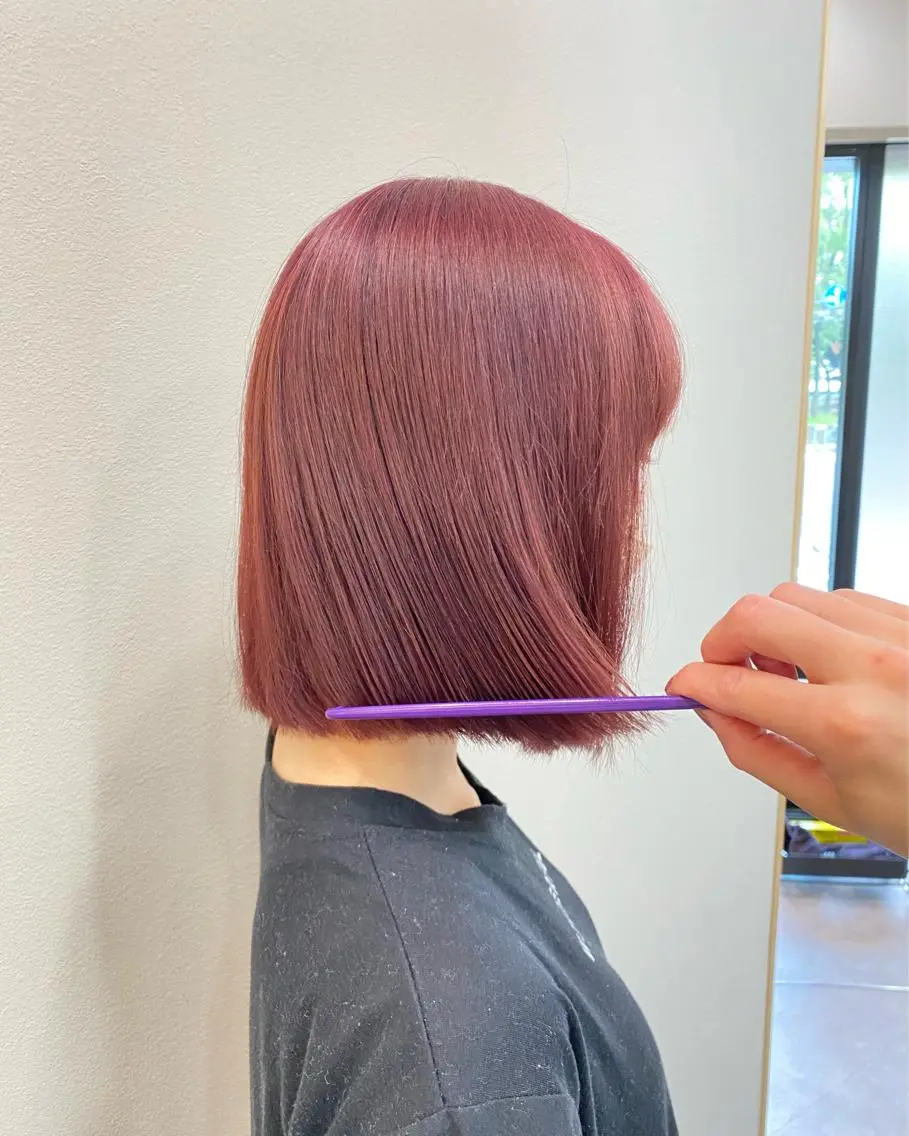 ショート カラー ピンクカラー ボブ カット ヘアカラー ハイトーン/ボブ/ レイヤー💫カイセイのヘアスタイル