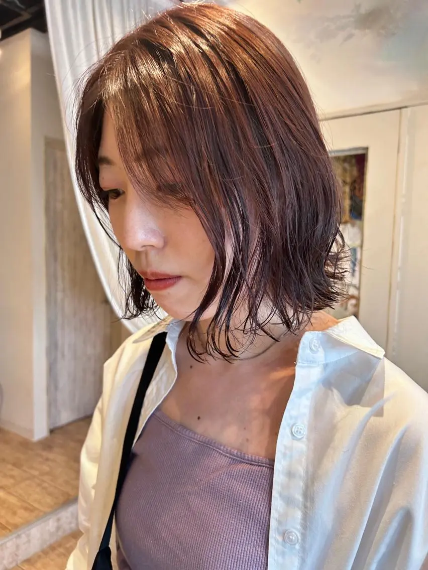 ミディアム カット ヘアカラー トリートメント 🌷nanase🌷 gally hairのヘアスタイル