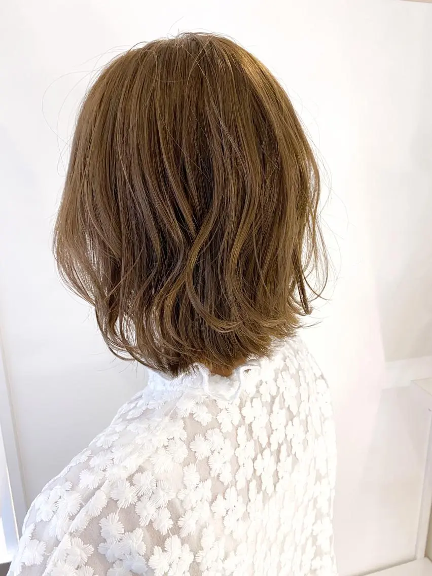 ミディアム カット ヘアカラー トリートメント 山中 大輝のヘアスタイル