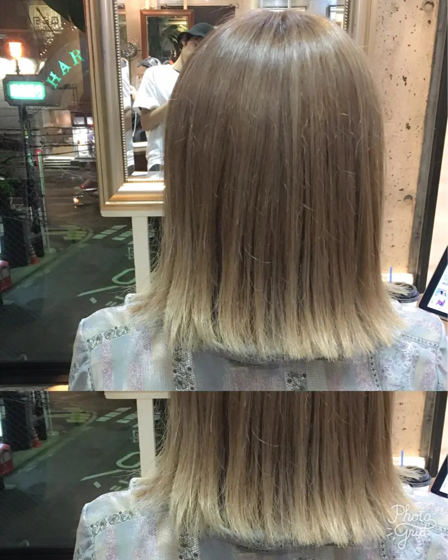 ミディアム カラー ベージュカラー グラデーションカラー 北條 優輝のヘアスタイル