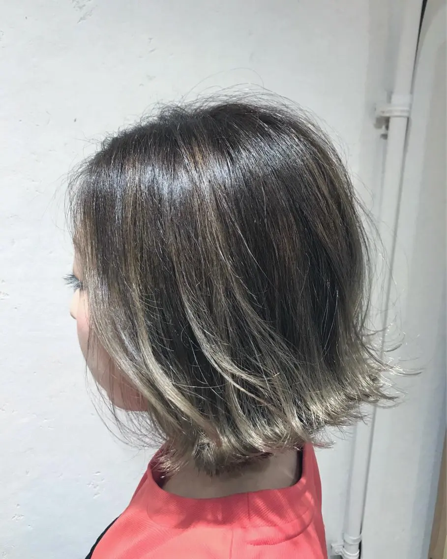 ミディアム カラー パーマ ヘアアレンジ ボブ 外ハネヘア 縮毛矯正/美髪 髪質改善/石田幸輔のヘアスタイル