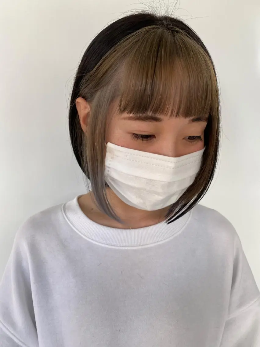 ミディアム カラー KOOKI スティードトーキョーのヘアスタイル