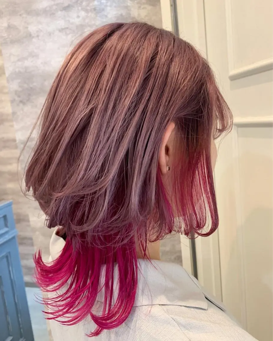 ミディアム カラー ピンクカラー 🫟Blanco🫟 Color&Careのヘアスタイル
