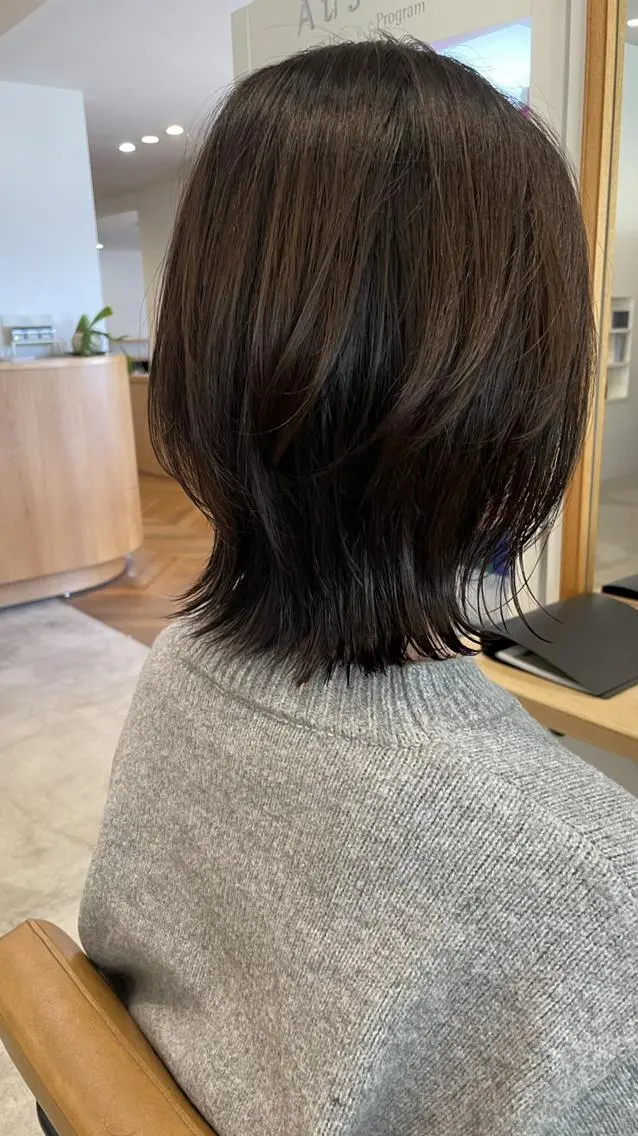 ミディアム カット ヘアカラー カノエ下松店 /猿渡のヘアスタイル