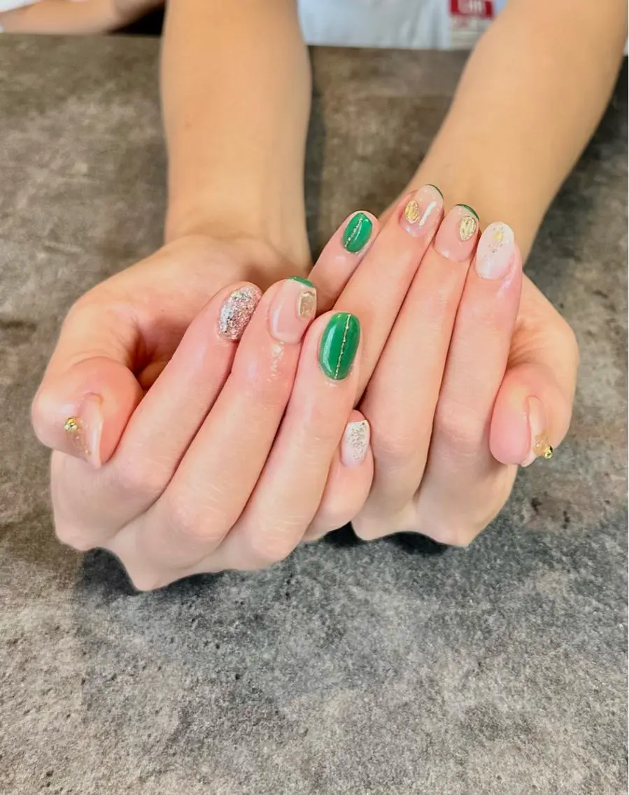 ネイル フラワーネイル フレンチネイル ジェルネイル ガラスフレンチ 大理石ネイル(マーブル) nail salon amanoのネイルデザイン