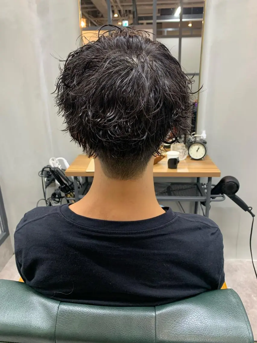 ショート パーマ メンズ カット パーマ 【S.BROOM】 店長　西川徹のヘアスタイル