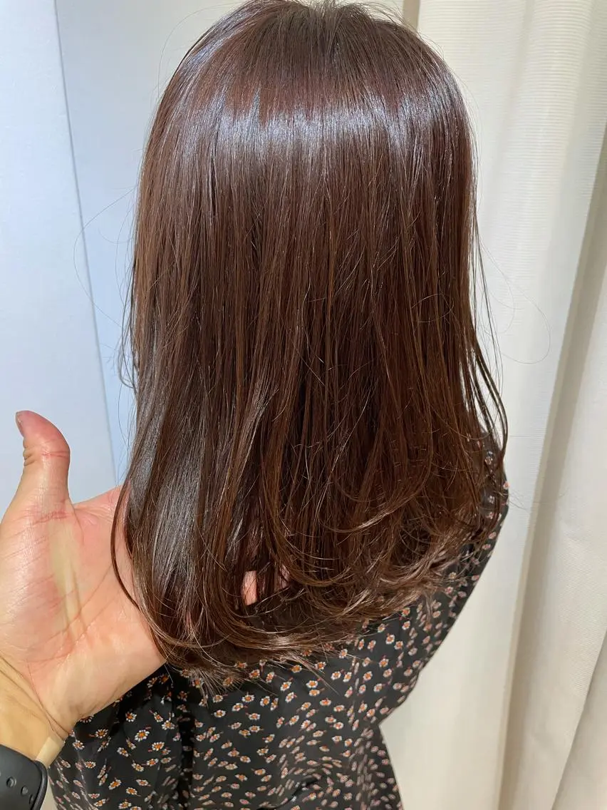 セミロング カラー ブラウンカラー カット ヘアカラー トリートメント 過去一の柔髪ヘア 🌿einshairのヘアスタイル