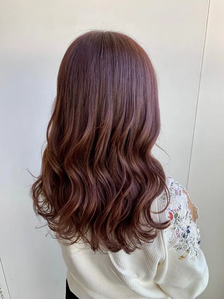 セミロング カラー ベージュカラー ピンクカラー ピンクベージュ 中塚 義人のヘアスタイル