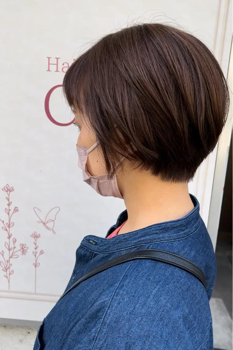 ショート カラー 丸みショート ショートヘア カット ヘアカラー トリートメント 及川 祐輔のヘアスタイル