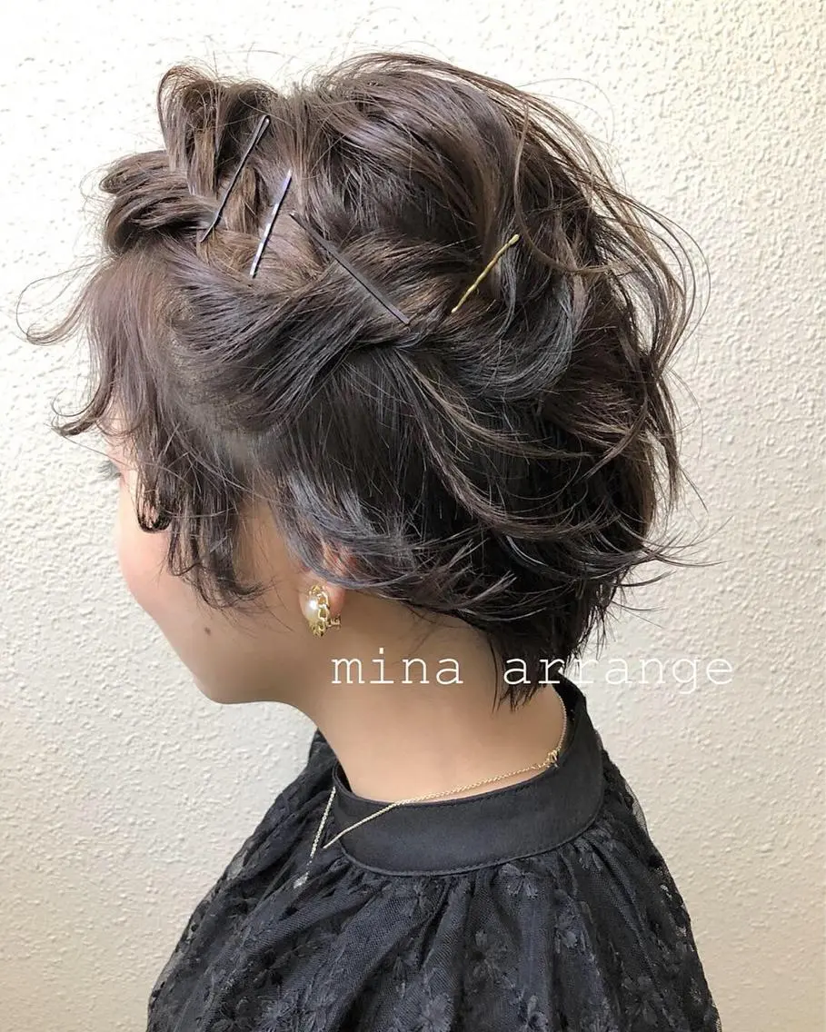 ショート ヘアアレンジ ツキノキ　ミナ 8月から西梅田店のヘアスタイル