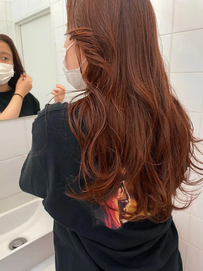 ロング カラー パーマ 💖美髪矯正💖 辻未侑のヘアスタイル
