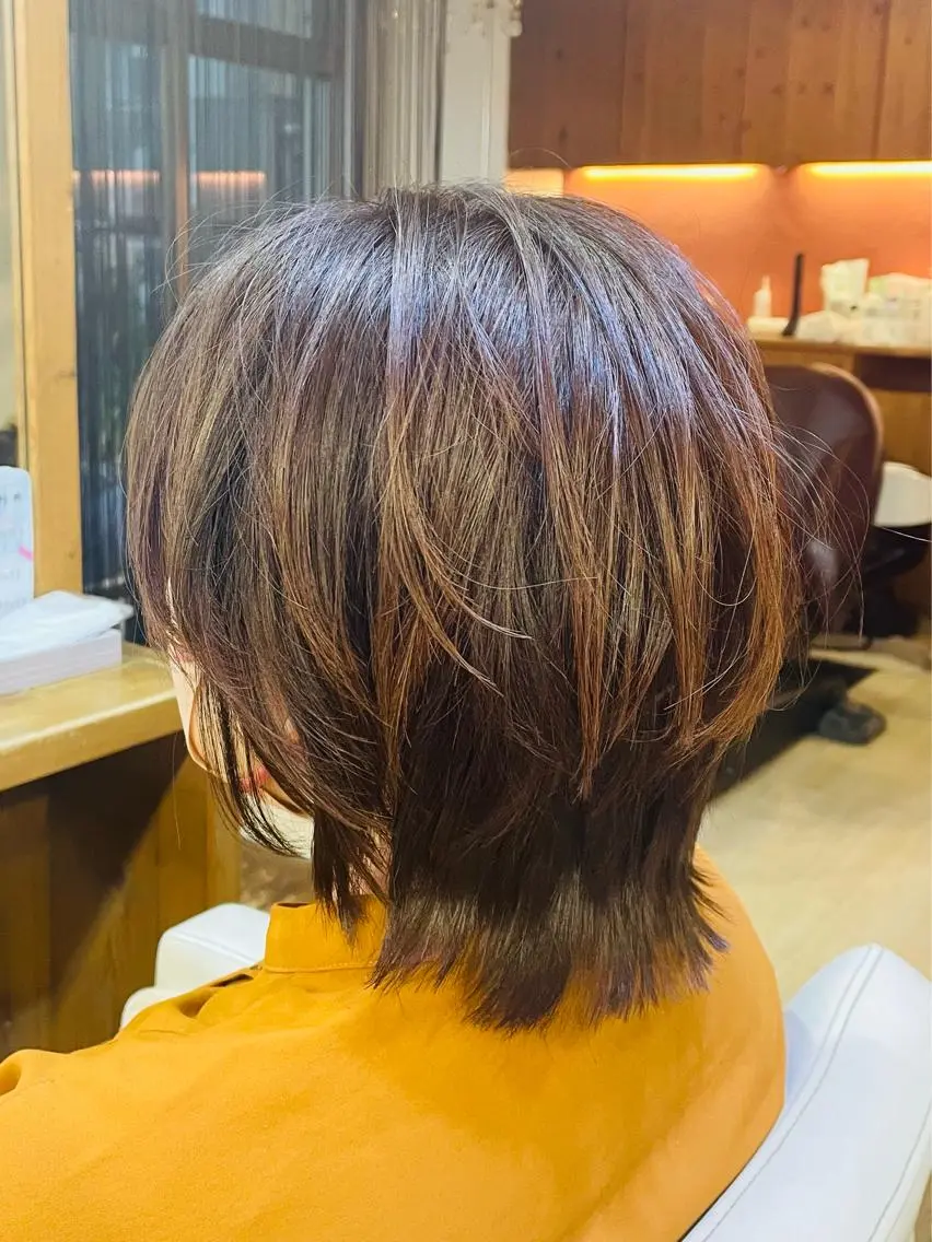 ショート ショートヘア ウルフカット 山木 裕子のヘアスタイル