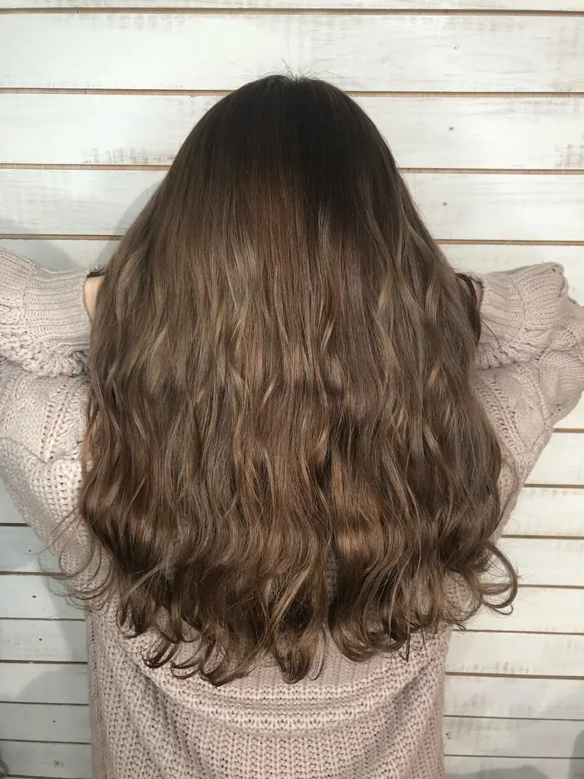 ロング カラー アッシュ アッシュブラウン ブラウンカラー カット ヘアカラー トリートメント 🧡艶髪/エクステ 🫧🧡YUKI❄️のヘアスタイル