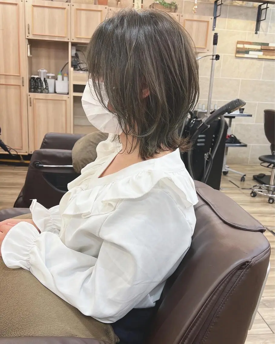 ショート カラー ウルフカット カット ヘアカラー トリートメント 平尾 拓也のヘアスタイル