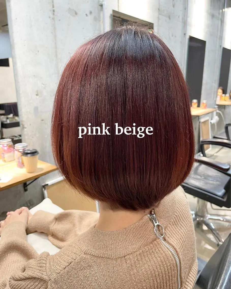 ショート カラー ピンクカラー レッドカラー Lowha_ageo 💐Fuzukiのヘアスタイル