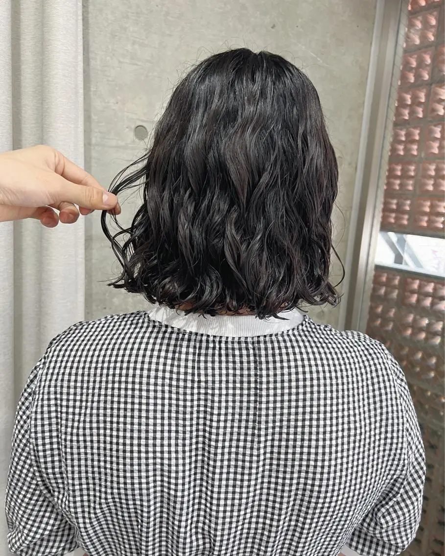 パーマ カット パーマ トリートメント ボブパーマコテ巻き風 パーマNo1深江秀平のヘアスタイル