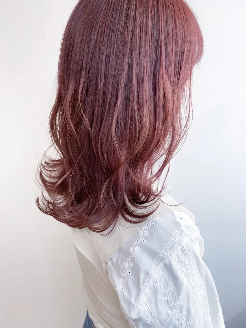セミロング カラー ラベンダーカラー ピンクカラー ピンクラベンダー ヘアカラー トリートメント 丹羽 隼人/髪質改善 /韓国ヘア🇰🇷のヘアスタイル