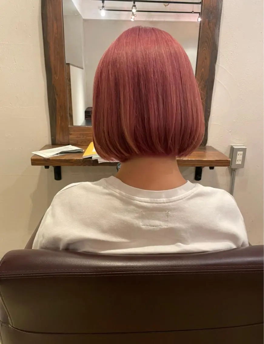 ショート ヘアカラー トリートメント minatsu 東京の技術を京都でのヘアスタイル