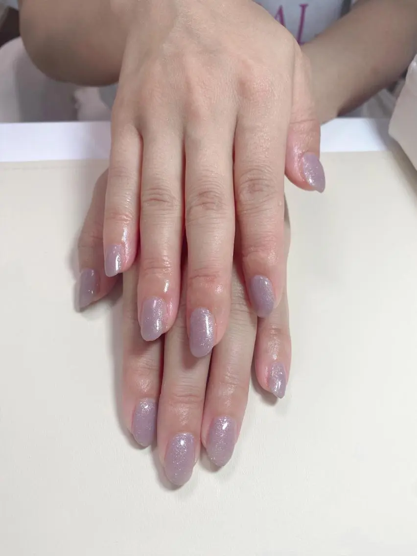 ネイル ラメ(グリッター) ワンカラーネイル ハンドネイル Nail Salon K 🧸美爪育成のネイルデザイン