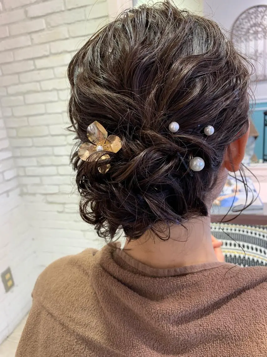 セミロング カラー パーマ ヘアアレンジ ネイル マツエク・マツパ レイヤー&カラー 人気美容師倉崎涼のヘアスタイル