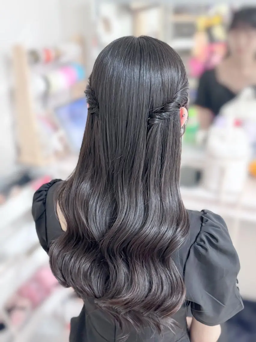 ロング ヘアアレンジ ヘアセット Eyedor まつパ／眉毛専門店のマツエク・マツパデザイン