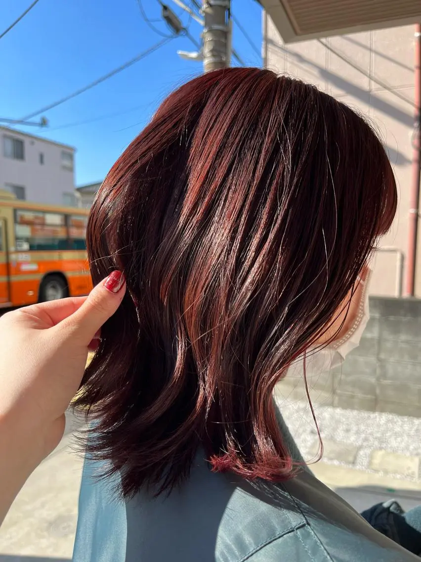 ミディアム カラー カット ヘアカラー トリートメント 🌼sunc HINAMI🌼のヘアスタイル