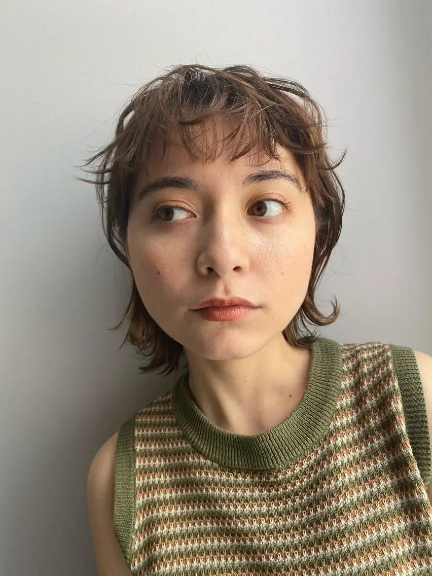 セミロング カラー ハイトーンヘア/ 島崎　タクミのヘアスタイル