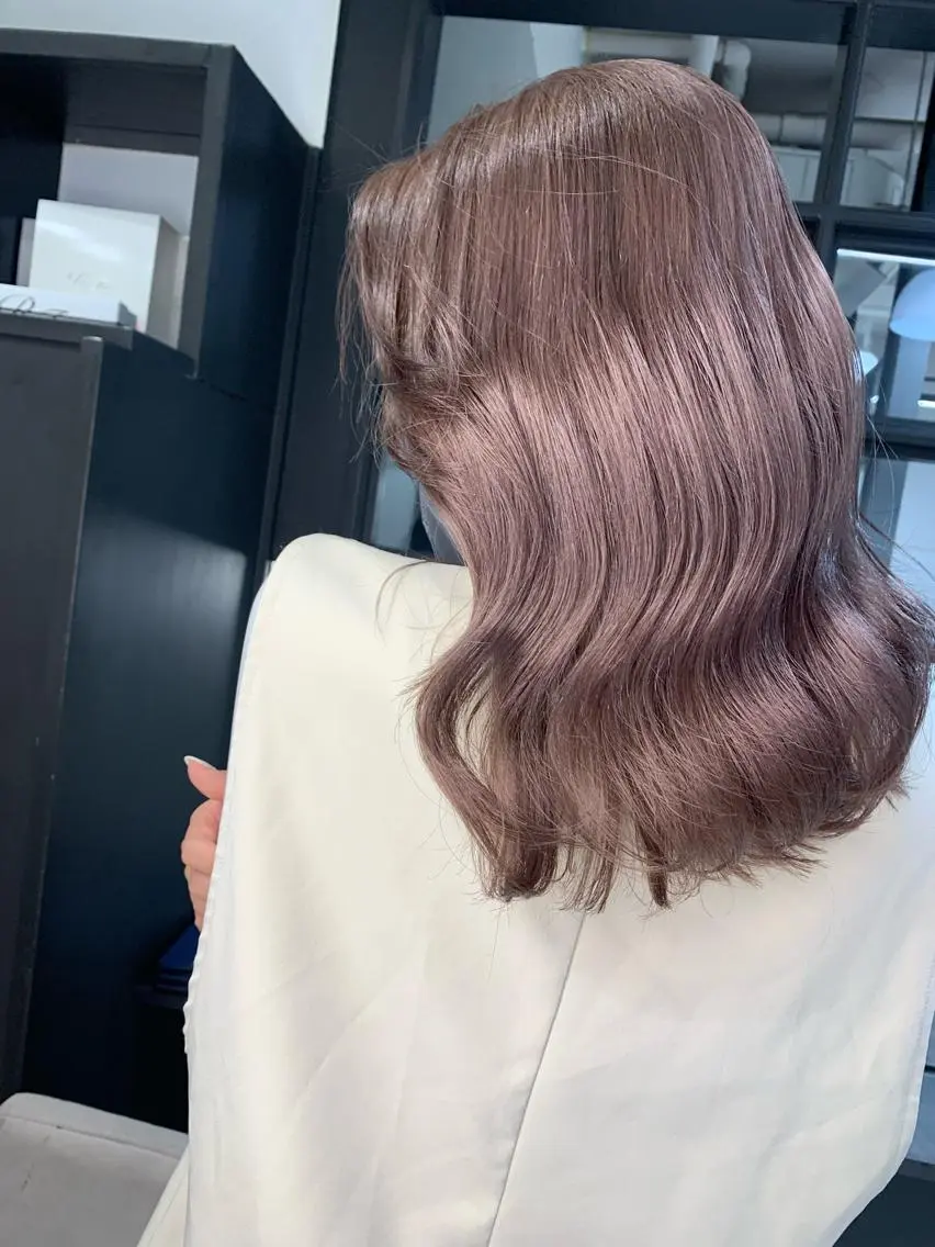 ミディアム カラー ピンクカラー Giselハヤシ ケンタのヘアスタイル