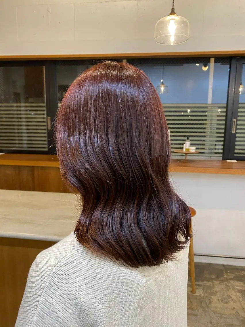 ミディアム カット ヘアカラー 田口 樹理のヘアスタイル