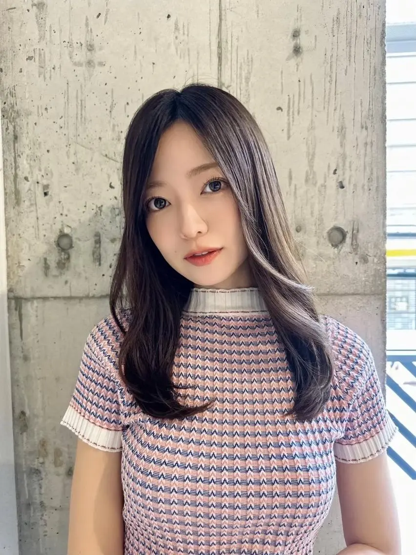 ミディアム 難波/ヘアカラー 藤原育美のヘアスタイル
