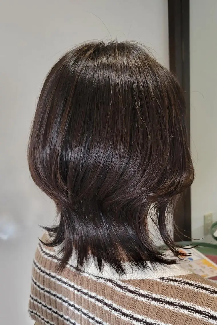 ミディアム ウルフカット 尾澤 尚希のヘアスタイル