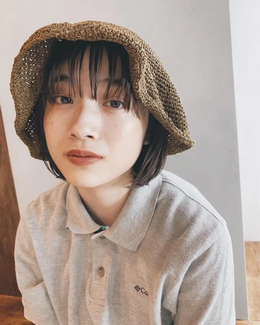 ミディアム カラー ボブパーマコテ巻き風 パーマNo1深江秀平のヘアスタイル