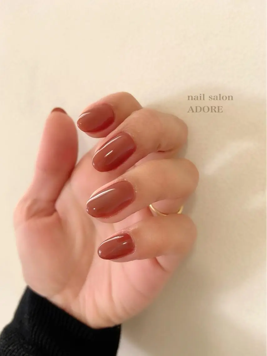 ネイル オフィスネイル ワンカラーネイル Adore nailのネイルデザイン