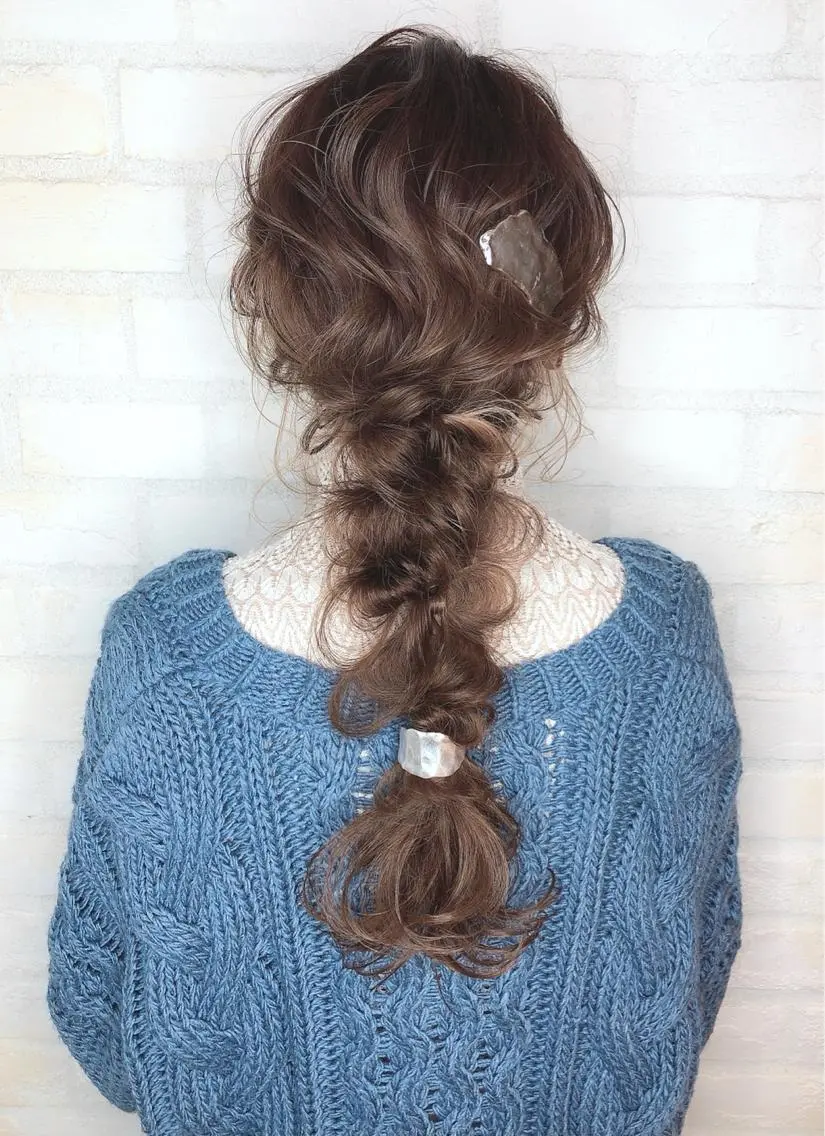 ロング カラー ヘアアレンジ アッシュ カット ヘアカラー トリートメント 縞田 健一のヘアスタイル