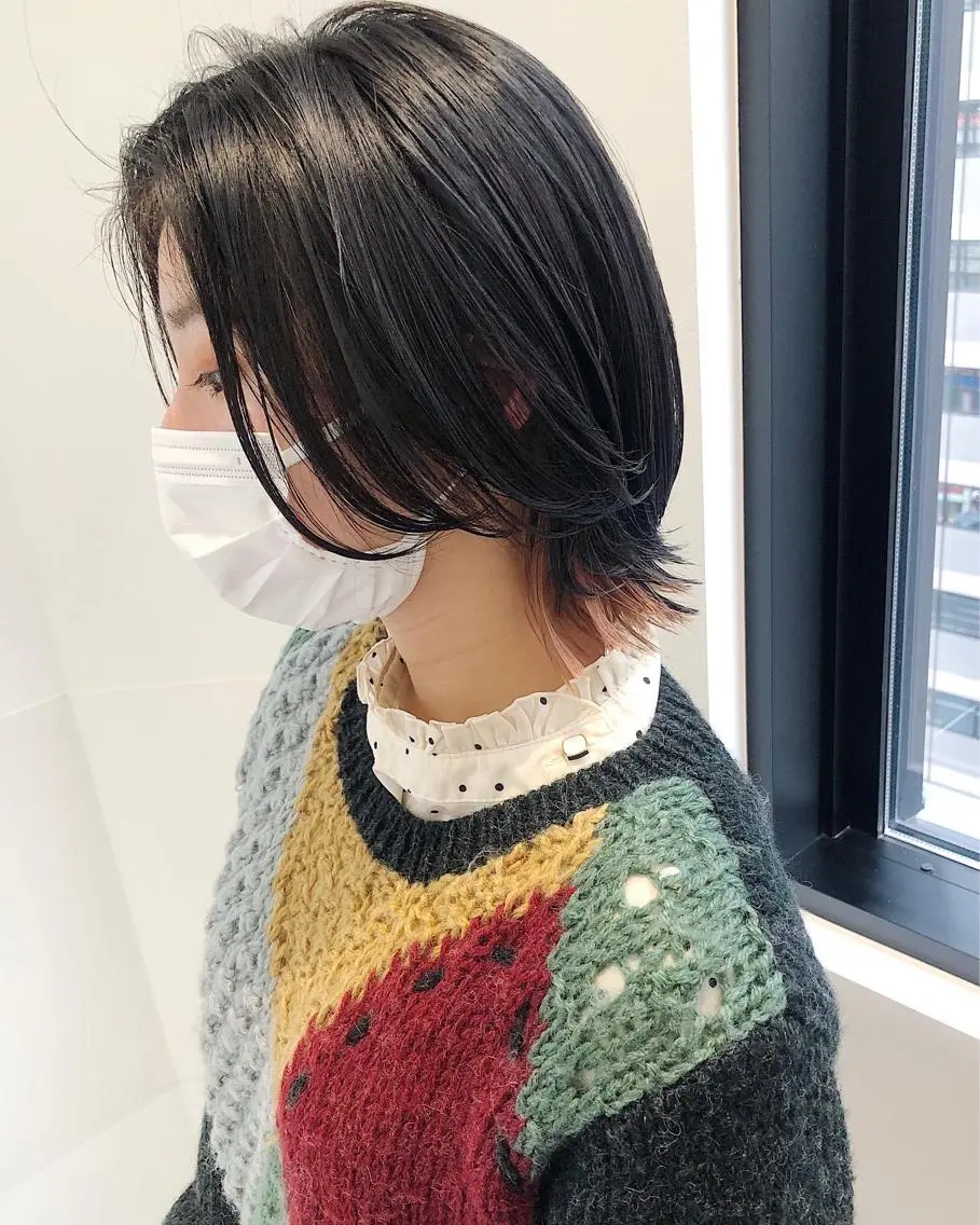 ショート カラー ボブ ウルフカット カット ヘアカラー トリートメント 髪質改善/顔まわり 石原のヘアスタイル