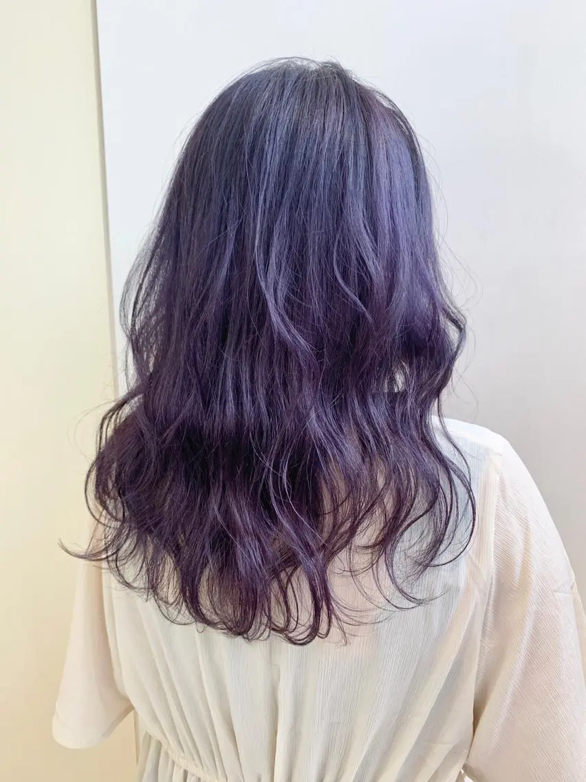 セミロング カラー ブリーチ ケアブリーチ ラベンダーカラー トリートメント カット ヘアカラー トリートメント インナーエクステ渋谷 🦋KAJIのヘアスタイル