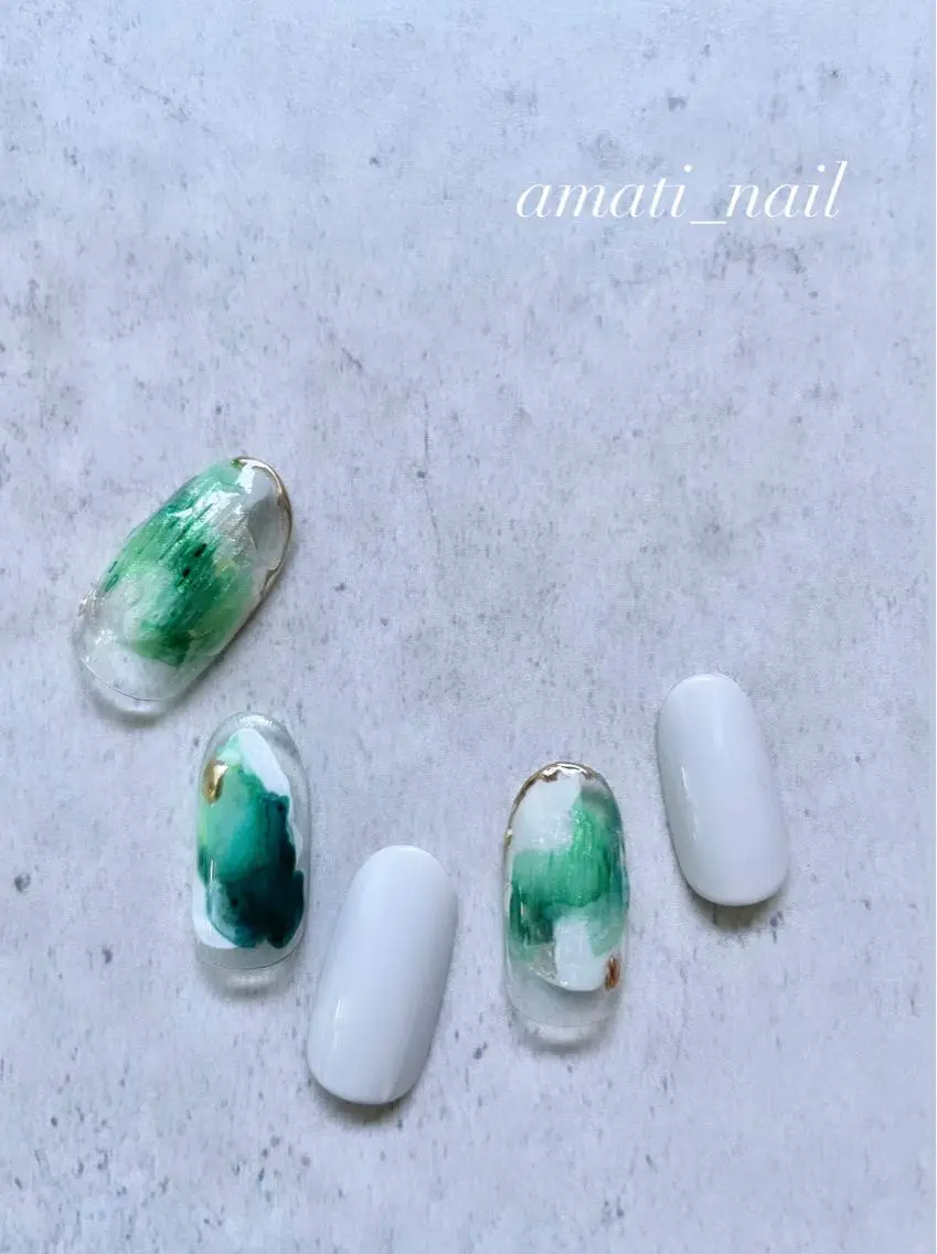 ネイル クリアネイル フットネイル ジェルネイル グラデーション マグネットネイル ハンドネイル amati_nail TAKAKOのネイルデザイン