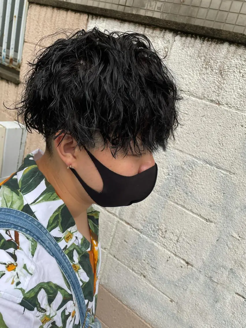 ミディアム ミディアムパーマ 渋谷 メンズヘア⭐️ タニグチヨシユキのヘアスタイル