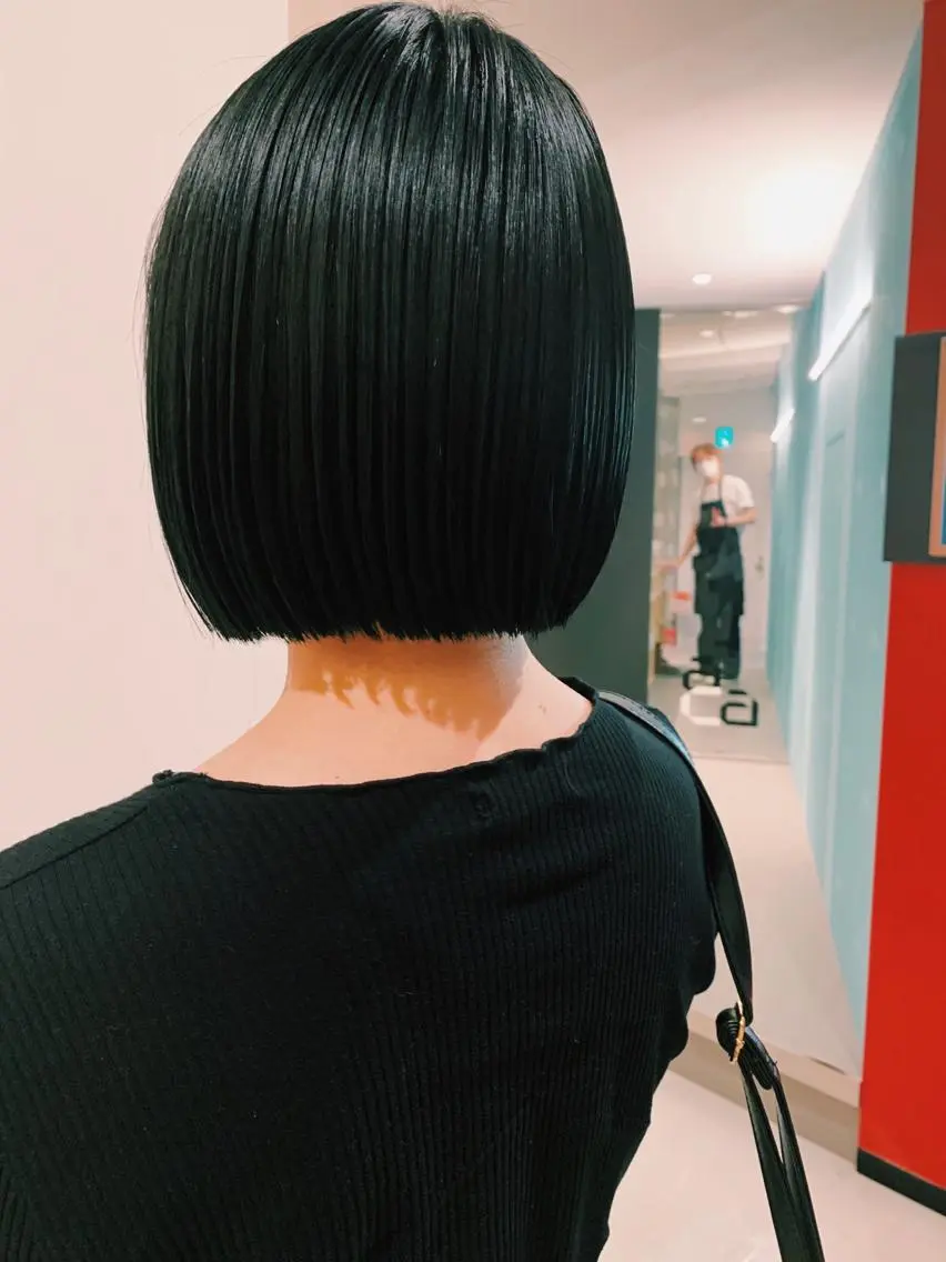 ミディアム ワンレンボブ ボブ tension 【テンション】のヘアスタイル