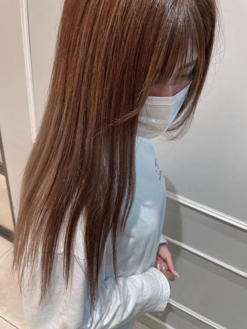 ロング カラー ブリーチ ハイライトカラー ハイライト ヘアカラー トリートメント 🦖鶴岡 香純🦖のヘアスタイル