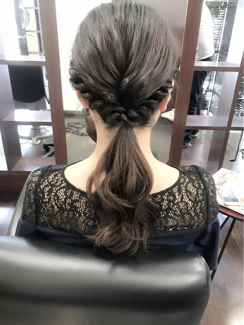 セミロング ヘアアレンジ 結婚式・ブライダル 沢田 瞳のヘアスタイル