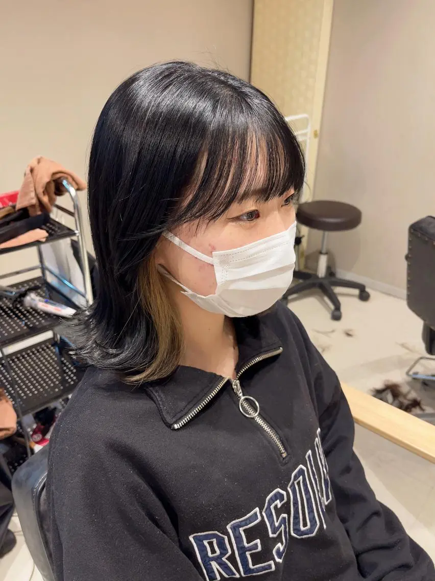 ミディアム カット ヘアカラー 似合わせ＋韓国カット ニシヤマ　マイのヘアスタイル