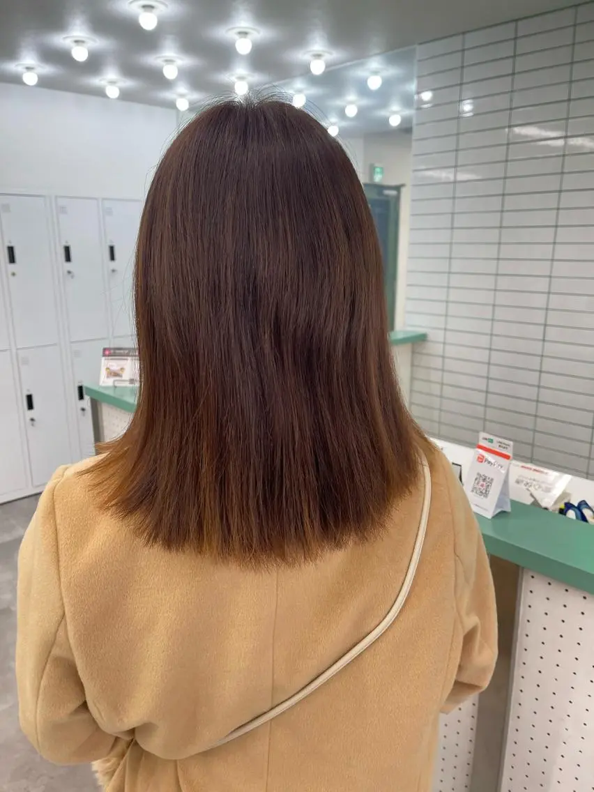 ミディアム カラー ベージュカラー ブラウンカラー 🌿新木 彩加🌿のヘアスタイル
