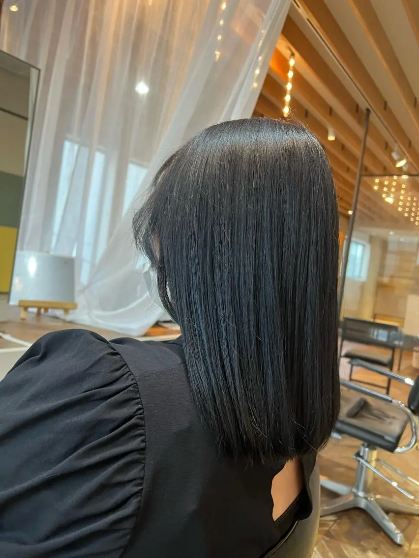 セミロング カラー カット ヘアカラー トリートメント たけだ れなのヘアスタイル