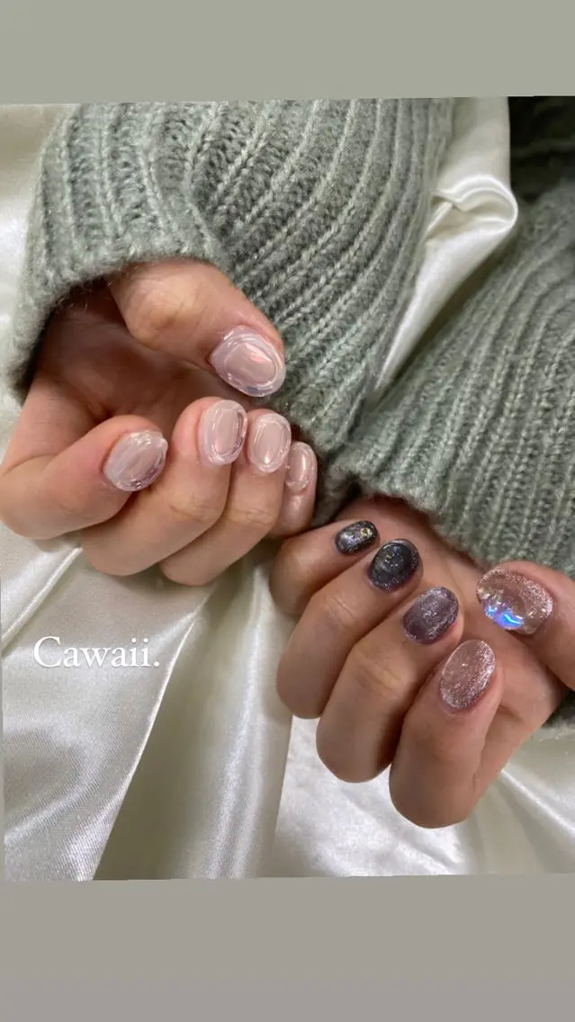 ネイル マグネットネイル ミラーネイル Charme. NOBUKOのネイルデザイン