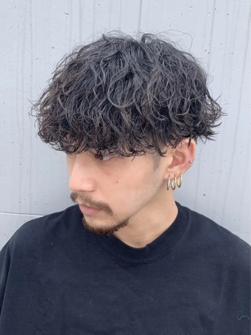 ショート パーマ メンズ メンズパーマ 波巻きパーマ SENTA✨メンズ パーマ✨fifth栄のヘアスタイル
