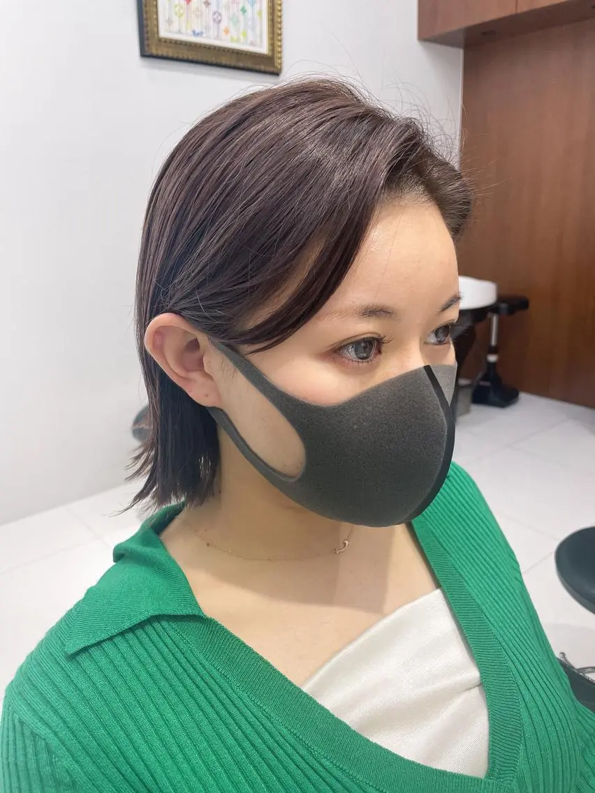 ショート カラー 透明感カラー 白髪染め 解決‼️のヘアスタイル