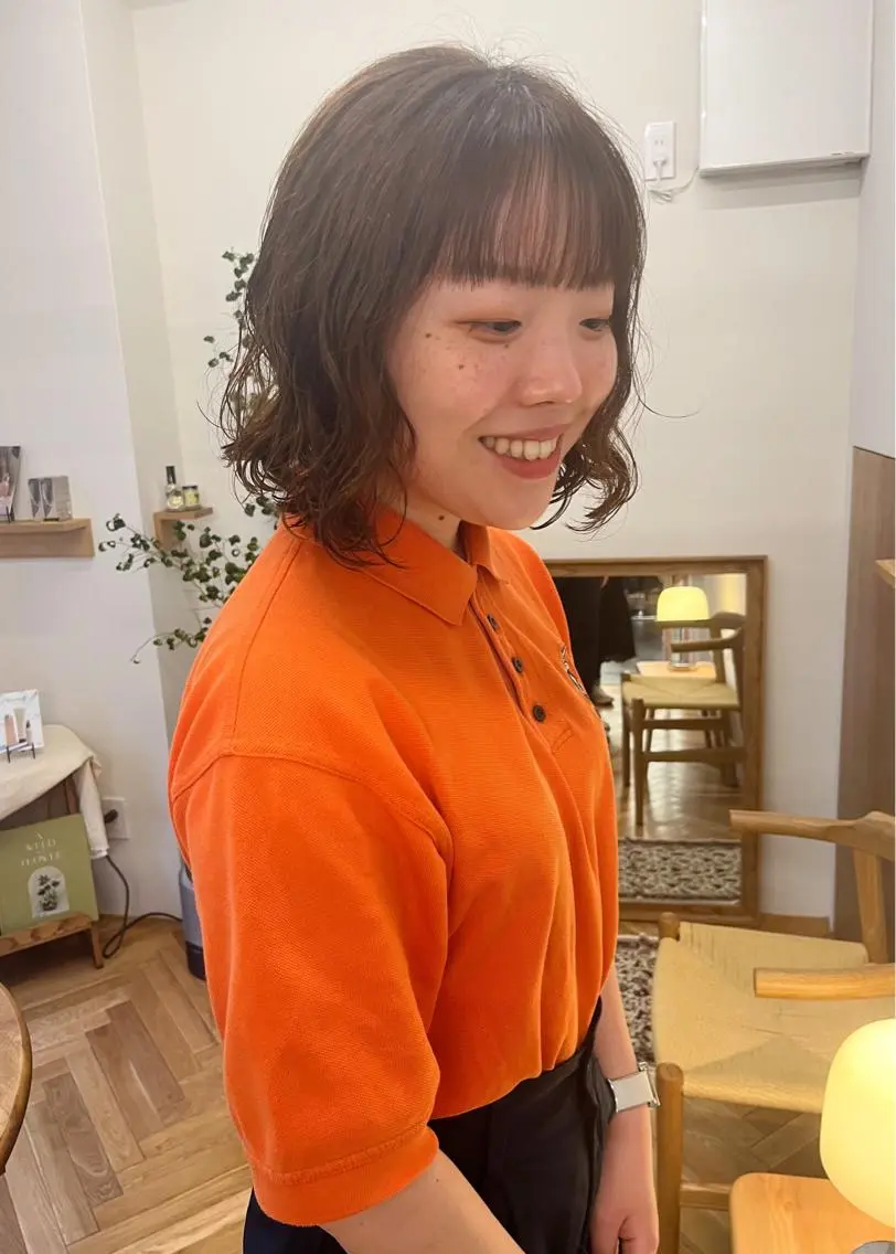 ショート パーマ ボブ パーマ 西山 紗耶香🪽 透明感カラー/ボブのヘアスタイル