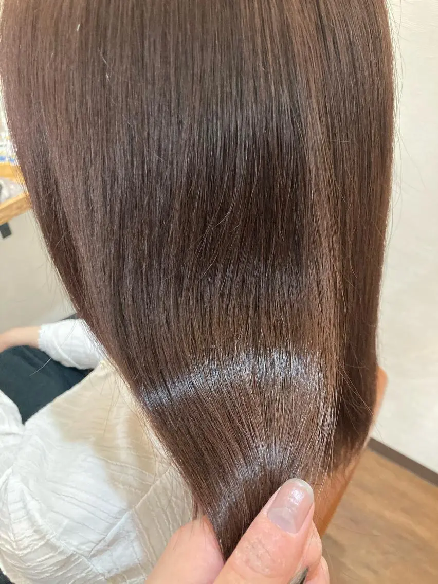 セミロング カラー 縮毛矯正&髪質改善 ⭐️OGUのヘアスタイル